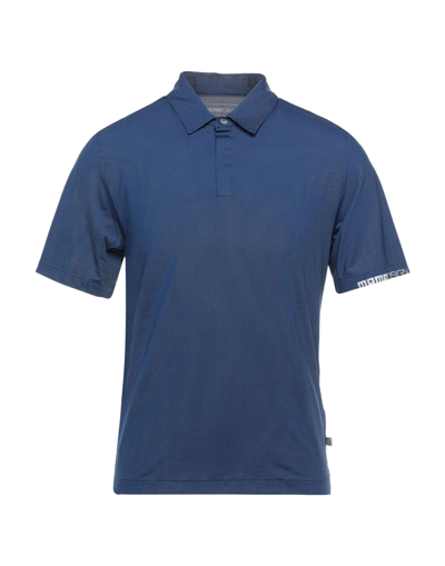Shop Momo Design Polo Shirts In Dark Blue