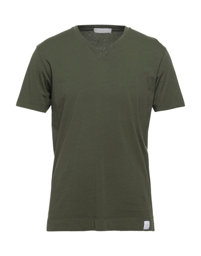 Shop Daniele Fiesoli Man T-shirt Military Green Size M Cotton