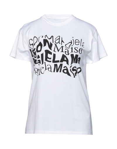 Shop Maison Margiela Woman T-shirt White Size L Cotton