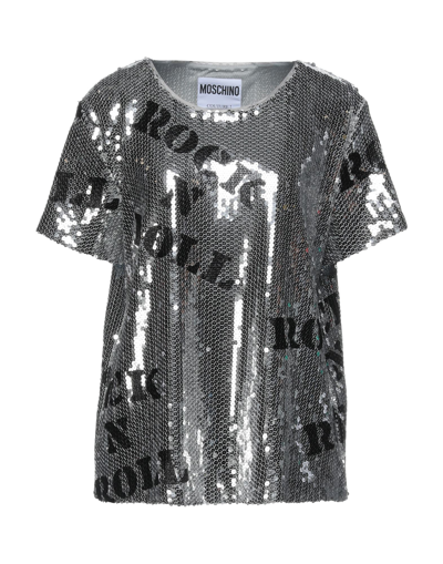 Shop Moschino Blouses In Silver