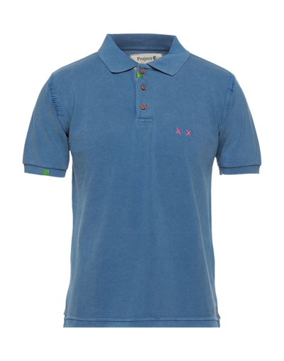 Shop Project E Polo Shirts In Pastel Blue