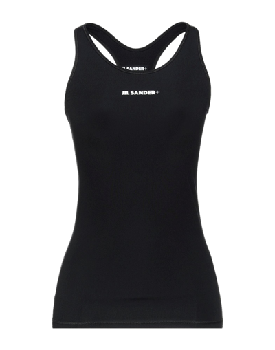 Shop Jil Sander Woman Tank Top Black Size M Polyamide, Elastane