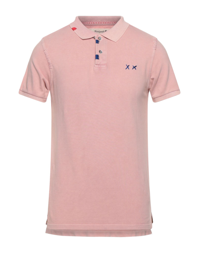 Shop Project E Man Polo Shirt Light Pink Size M Cotton