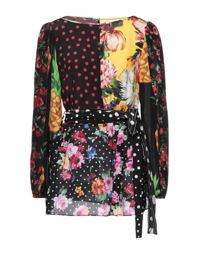Shop Dolce & Gabbana Woman Top Black Size 14 Silk, Elastane