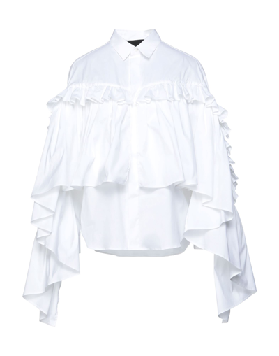 Shop Red Valentino Woman Shirt White Size 2 Cotton, Polyamide, Elastane