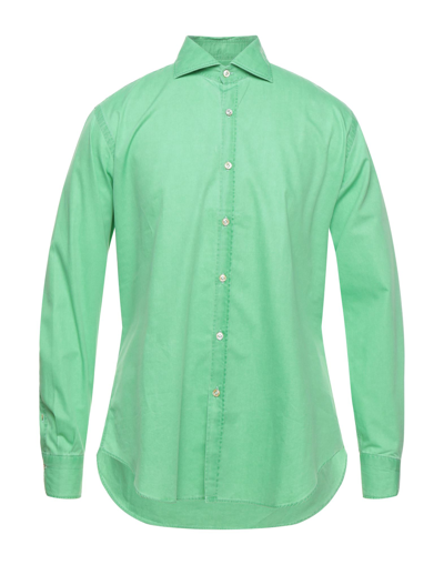 Shop Giannetto Shirts In Light Green