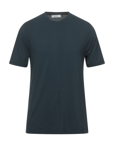 Shop Alpha Studio Man T-shirt Slate Blue Size 50 Cotton, Elastane