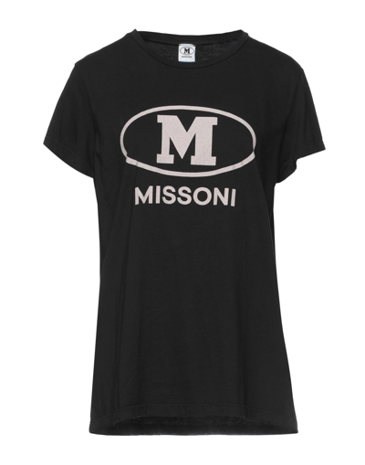 Shop M Missoni Woman T-shirt Black Size M Cotton