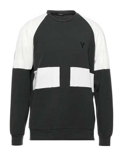 Shop Yoon Man Sweatshirt Lead Size 36 Cotton, Elastane In Grey