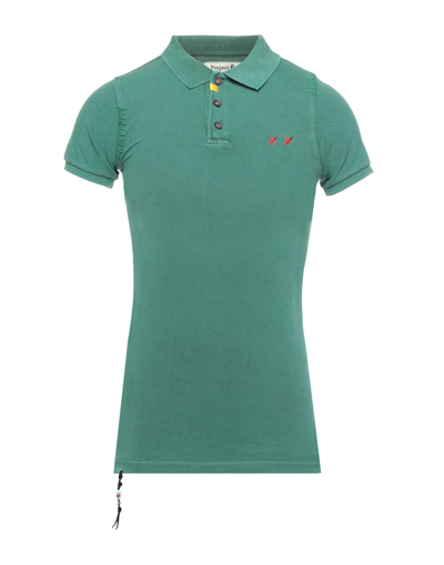 Shop Project E Man Polo Shirt Emerald Green Size M Cotton