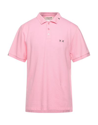Shop Project E Man Polo Shirt Pink Size S Cotton