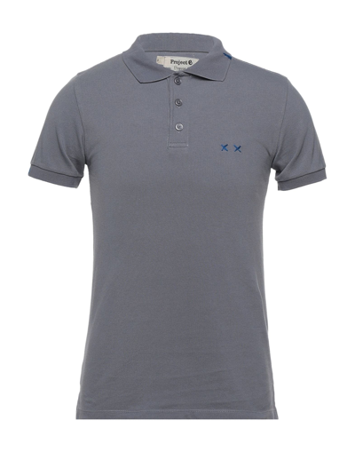 Shop Project E Man Polo Shirt Lead Size S Cotton In Grey