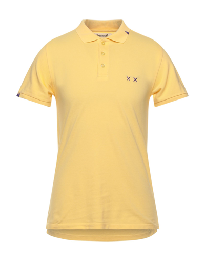 Shop Project E Man Polo Shirt Yellow Size S Cotton