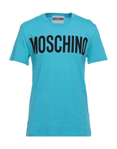 Shop Moschino T-shirts In Azure