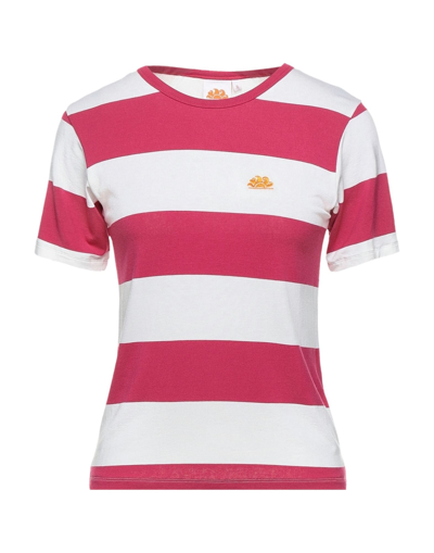 Shop Sundek Woman T-shirt Fuchsia Size M Viscose, Elastane In Pink