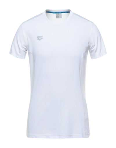 Shop Arena Man T-shirt White Size L Polyester, Elastane, Nylon