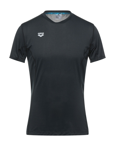 Shop Arena Man T-shirt Black Size L Polyester, Elastane, Nylon
