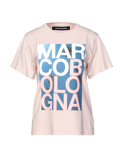 Shop Marco Bologna Woman T-shirt Blush Size M Cotton In Pink
