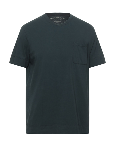 Shop Original Vintage Style Man T-shirt Midnight Blue Size S Cotton, Elastane