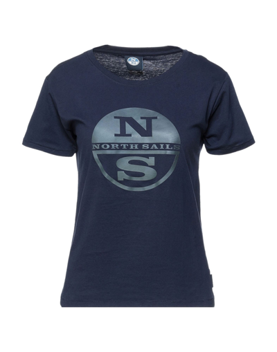 Shop North Sails Woman T-shirt Midnight Blue Size Xs Cotton