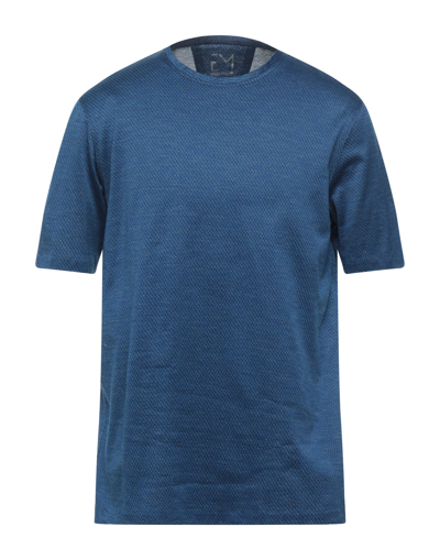 Shop Emanuele Maffeis T-shirts In Blue