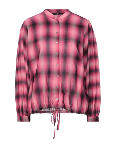 Shop Department 5 Woman Shirt Fuchsia Size L Acetate, Cotton In Pink