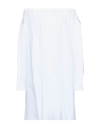 Shop Mauro Grifoni Grifoni Woman Mini Dress White Size 6 Acetate, Silk