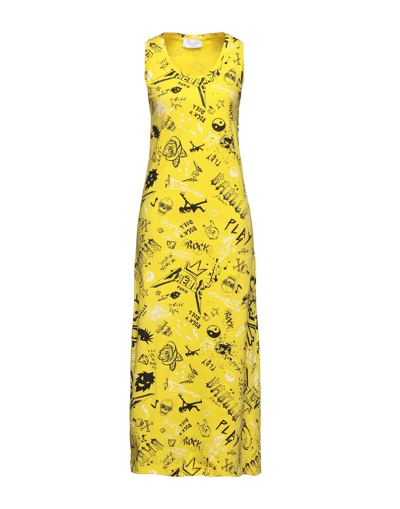 Shop Gaelle Paris Gaëlle Paris Woman Maxi Dress Yellow Size 0 Cotton