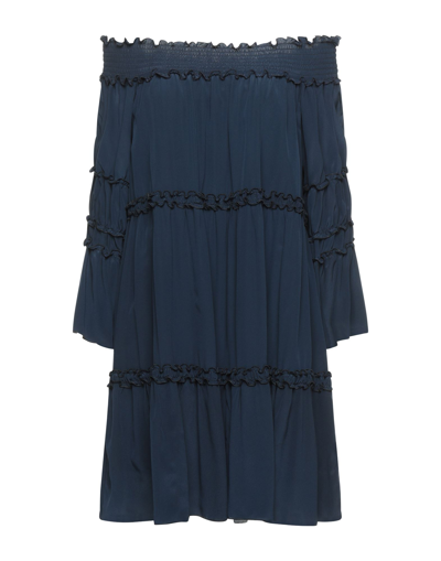 Shop Dondup Short Dresses In Blue