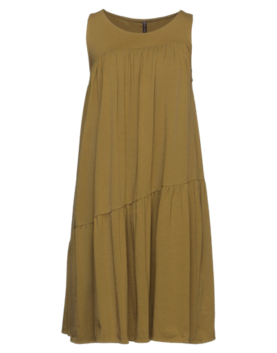 Manila Grace Short Dresses In Military Green