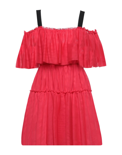 Shop Anna Molinari Woman Mini Dress Red Size 8 Polyester, Cotton, Acetate