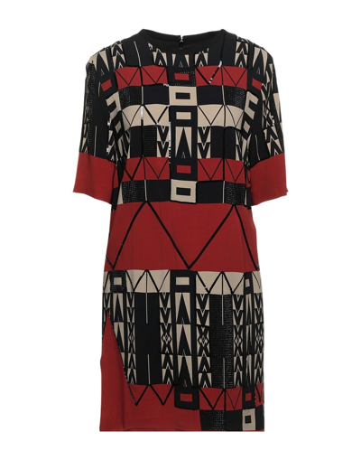 Shop Angelo Marani Woman Short Dress Red Size 8 Acetate, Polyester