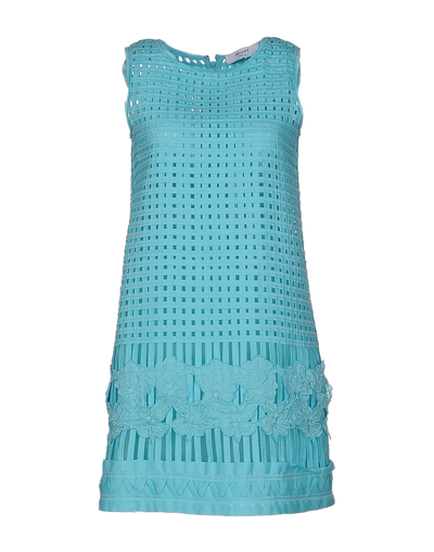 Shop Blugirl Blumarine Short Dresses In Turquoise
