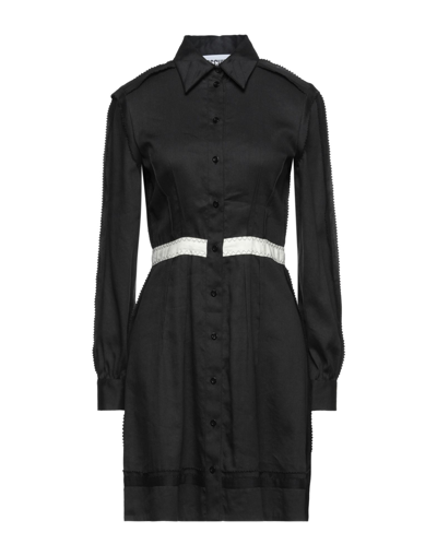 Shop Moschino Woman Mini Dress Black Size 8 Lyocell, Linen, Cotton, Elastane