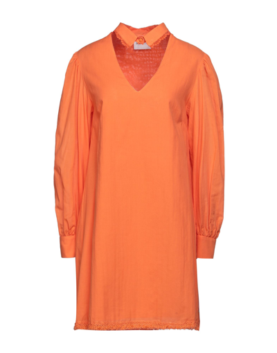 Shop Be Blumarine Woman Mini Dress Apricot Size 4 Cotton In Orange