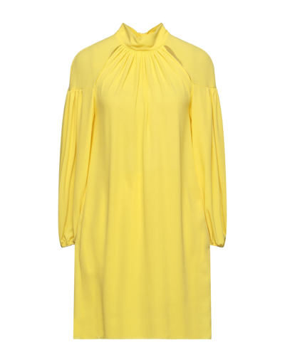 Shop Merci .., Woman Mini Dress Yellow Size 4 Polyester