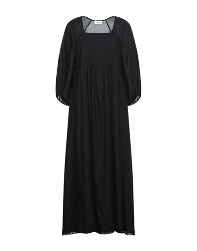 Shop Ottod'ame Woman Midi Dress Black Size 6 Cotton