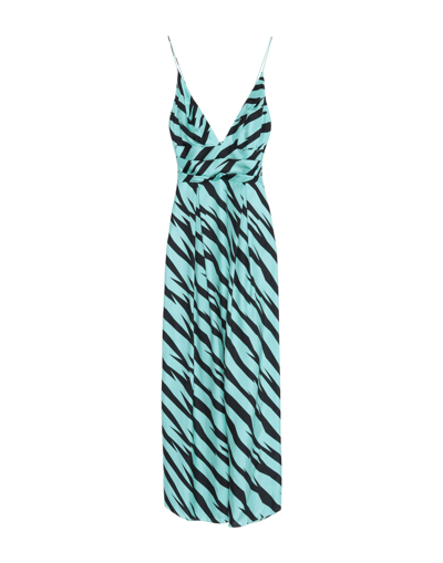 Shop Alexandre Vauthier Long Dresses In Turquoise