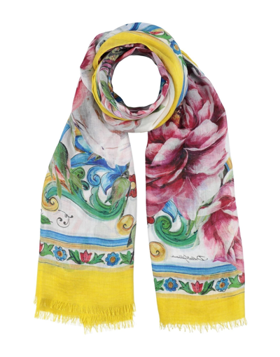 Shop Dolce & Gabbana Scarves In Yellow