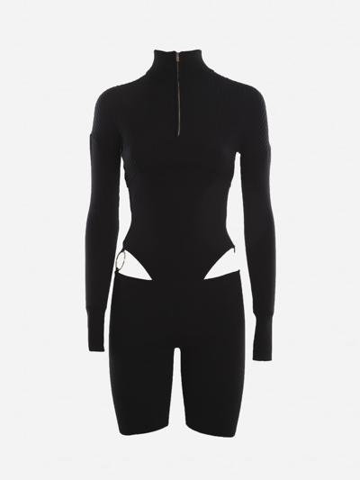 Shop Jacquemus Bormio Bodysuits With Cut-out Details In Black