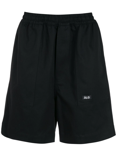 Shop Àlg Pockets Twill Shorts In Black
