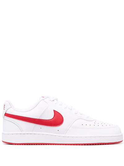 Shop Nike Court Vision Low Top Sneakers In Weiss