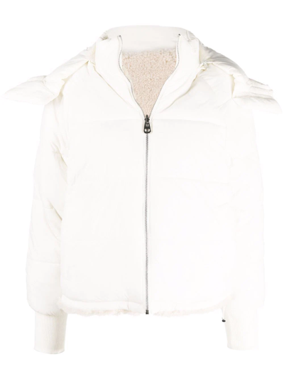 Shop Essentiel Antwerp Padded Zip-up Jacket In Weiss