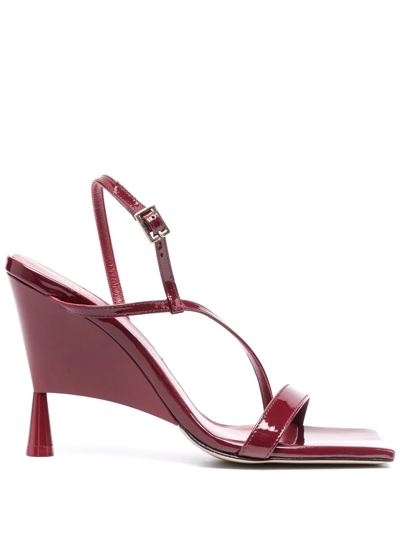 Gia Borghini Sculpted High-heel Leather Sandals In Rot | ModeSens