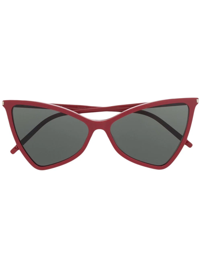 Shop Saint Laurent Jerry Cat-eye Sunglasses In Rot
