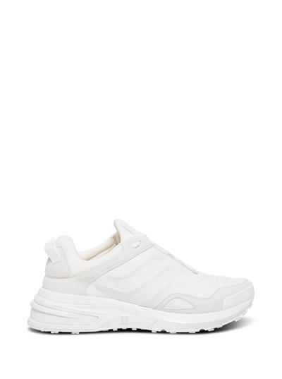 Shop Givenchy Giv 1 Light Sneakers In Canvas And Leather In White