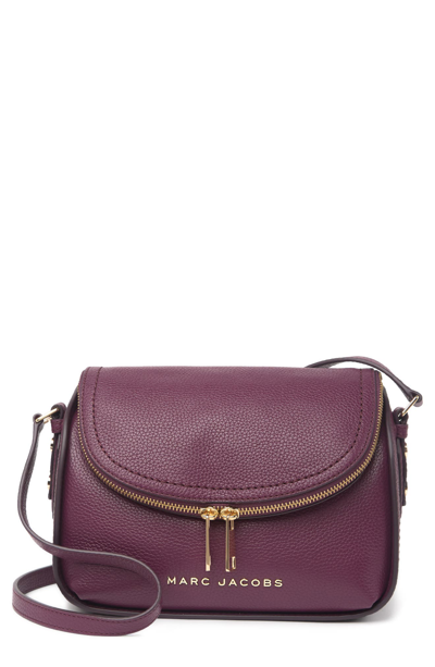 Shop Marc Jacobs The Groove Leather Mini Messenger Bag In Prune