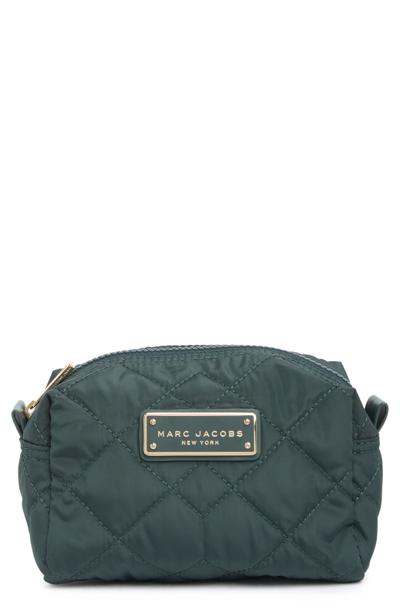 Shop Marc By Marc Jacobs Quilted Nylon Large Cosmetic Case In Kombu Green