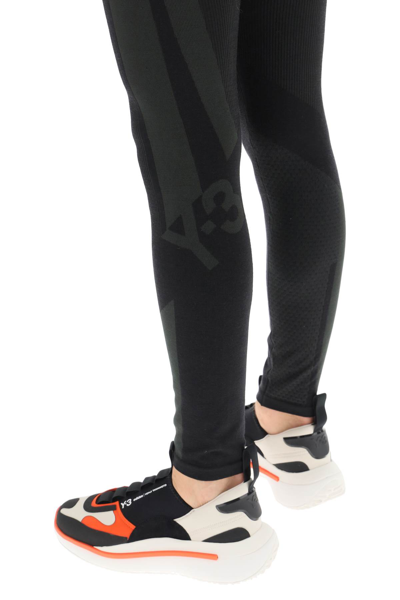 Shop Y-3 Sports Leggings In Black,grey