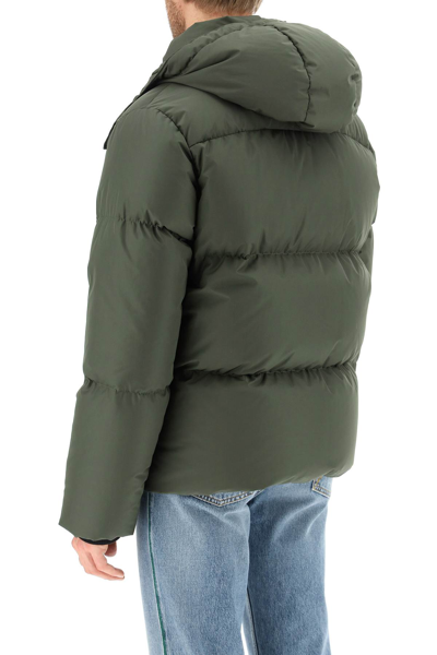 Shop Apc Hugo Short Down Jacket In Green